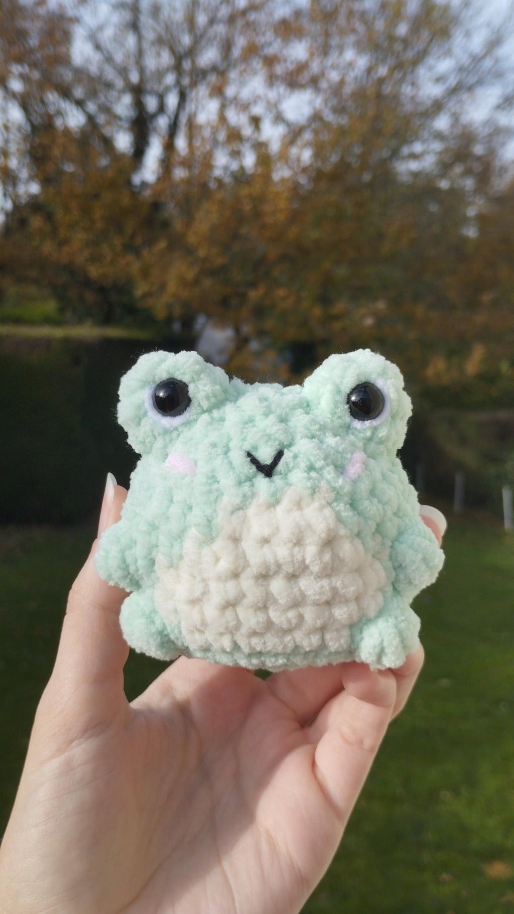 Peluche grenouille personnalisable au crochet