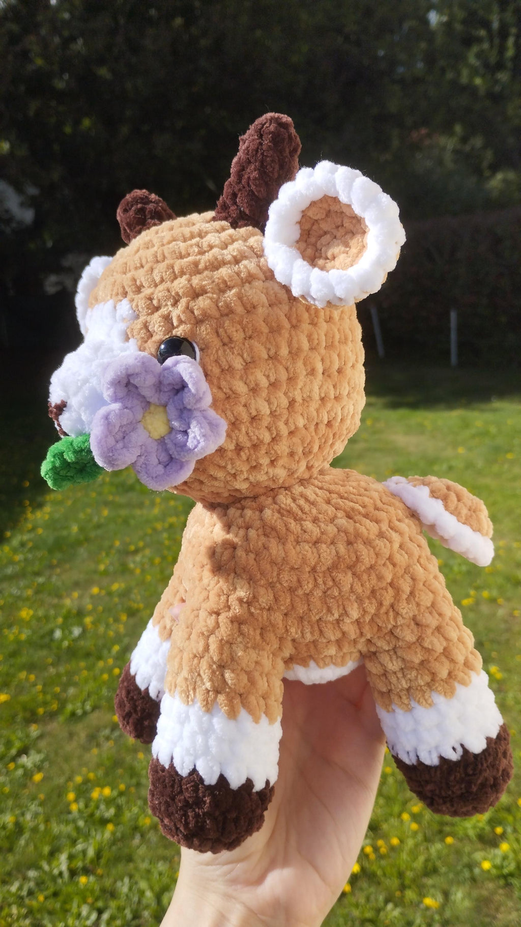 Peluche chèvre au crochet