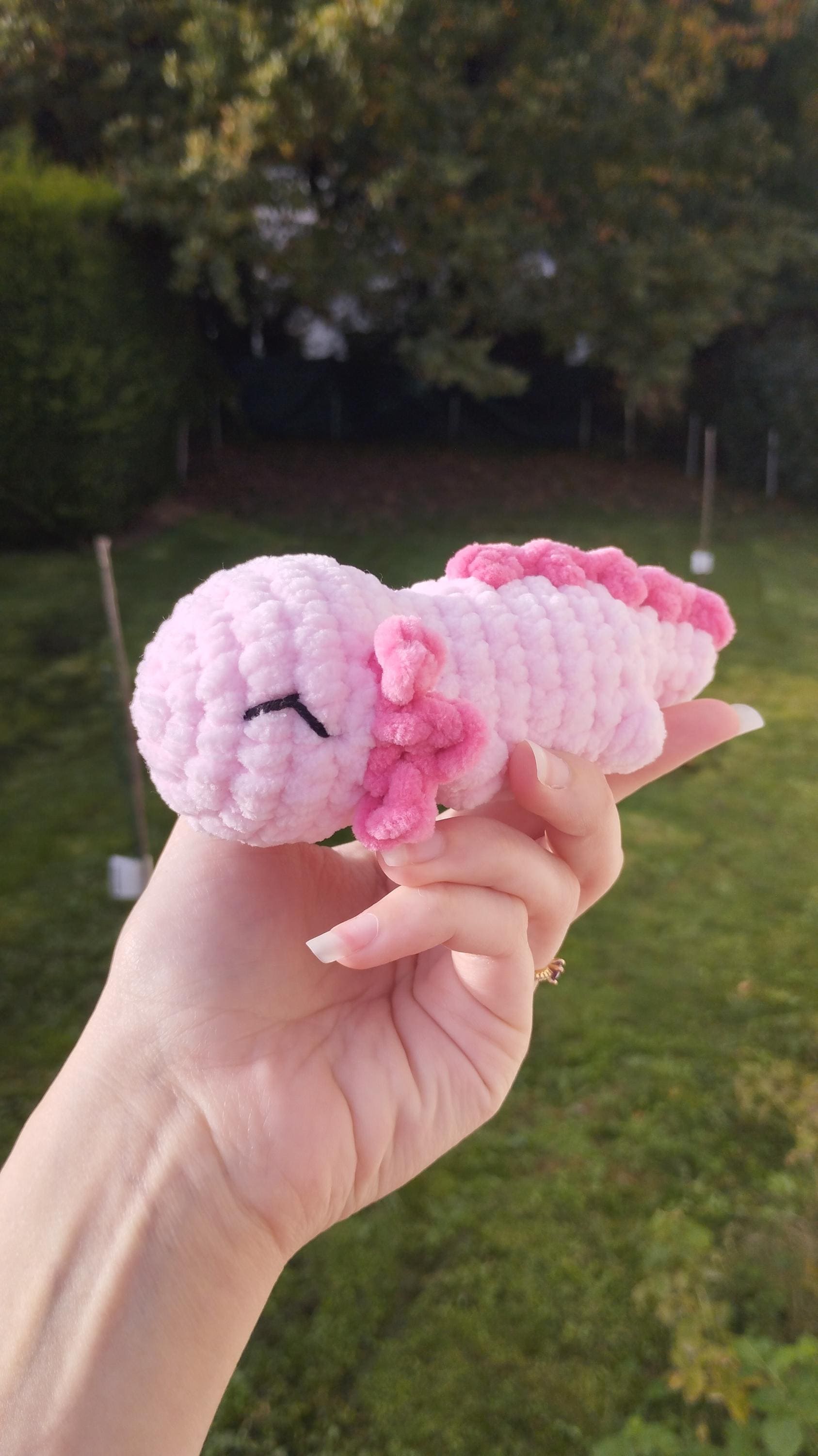 Peluche axolotl personnalisable au crochet